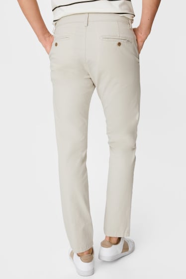 Men - Chinos - Slim Fit - Flex - creme