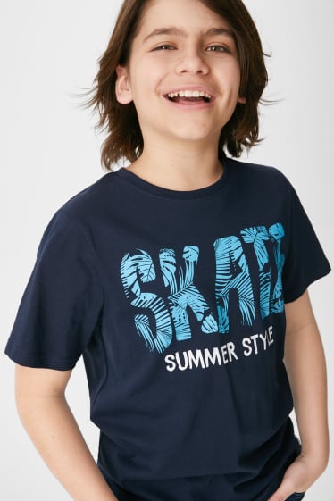 Kinderen - Set van 2 - T-shirt - donkerblauw