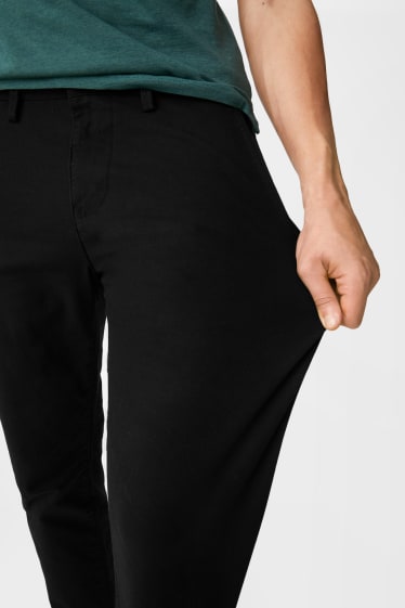 Men - Chinos - Slim Fit - Flex - black