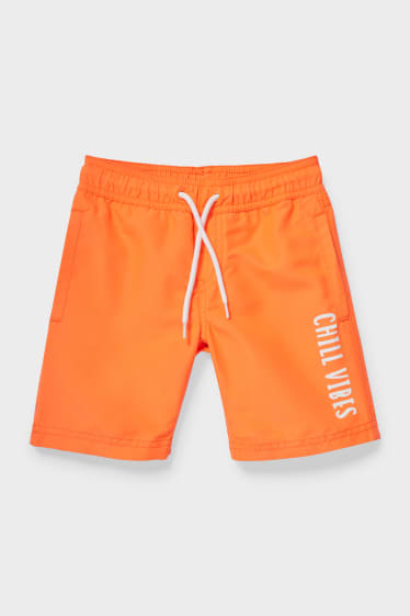 Kinder - Shorts - orange / schwarz