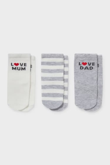 Babies - Multipack of 3 - baby socks - light gray-melange