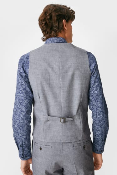 Pánské - Obleková vesta - Slim Fit - Flex - světle šedá