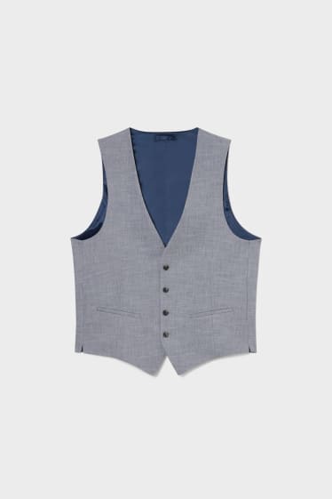 Pánské - Obleková vesta - Slim Fit - Flex - světle šedá