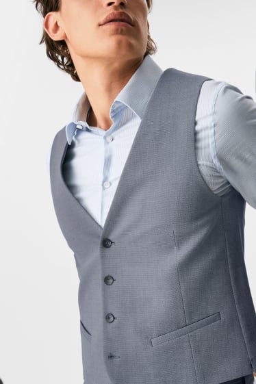 Men - Suit waistcoat - body fit - flex - light gray