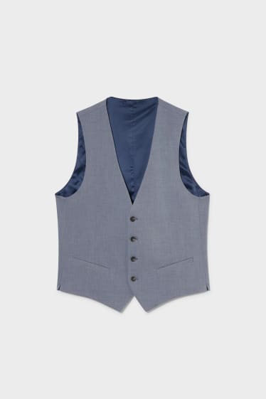 Pánské - Obleková vesta - Body Fit - Flex - světle šedá