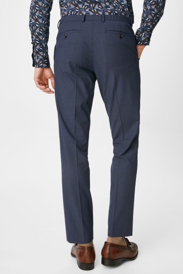 Men - Suit trousers - slim fit - flex - dark blue