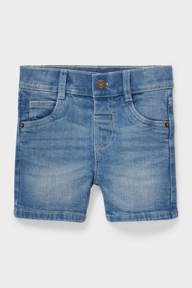 Neonati - Shorts di jeans per bebè - jeans blu