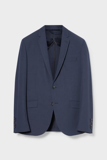 Men - Tailored jacket - slim fit - flex - dark blue