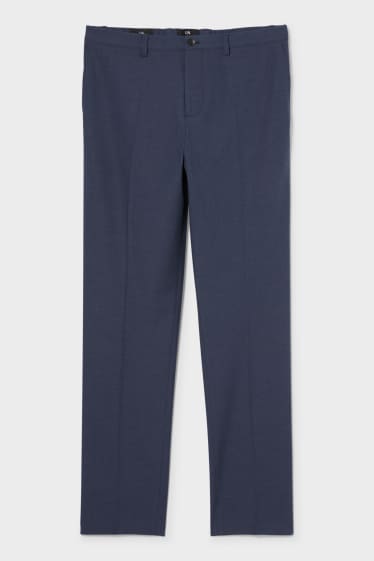 Mężczyźni - Spodnie do garnituru - Slim Fit - Flex - ciemnoniebieski