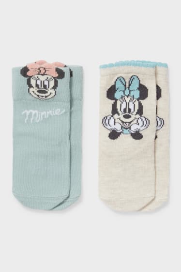 Bébés - Lot de 2 - Minnie Mouse - chaussettes pour bébé - turquoise clair