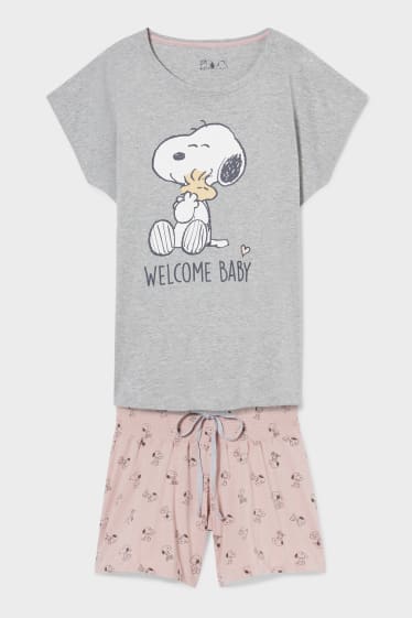 Femmes - Pyjama d'allaitement - Peanuts - gris