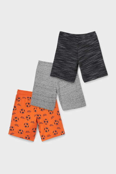 Enfants - Pack de 3 - shorts en molleton - orange