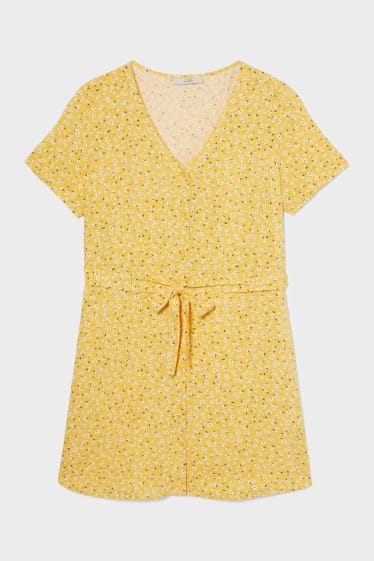 Mujer - CLOCKHOUSE - vestido - de flores - amarillo