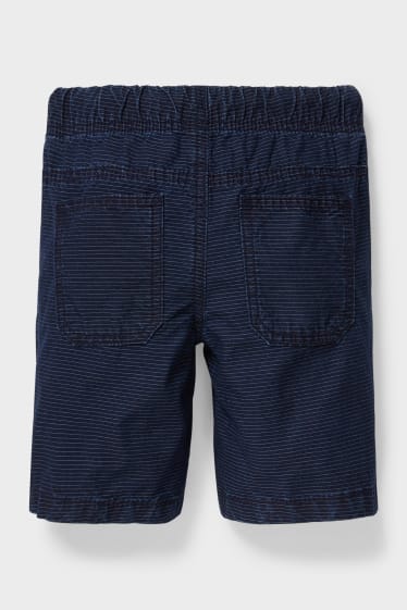 Bambini - Shorts - a righe - blu scuro