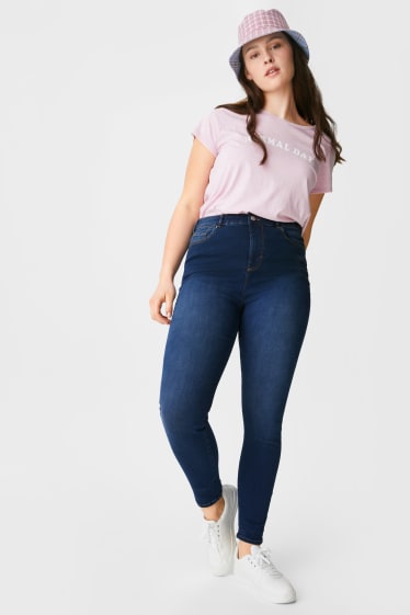 Dames - CLOCKHOUSE - super skinny jeans - super high waist - LYCRA® - jeansblauw