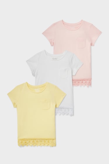Bambini - Confezione da 3 - t-shirt - rosa