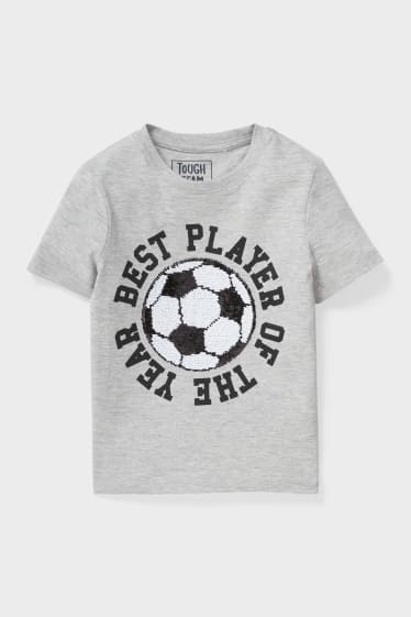Bambini - T-shirt - effetto brillante - grigio chiaro melange
