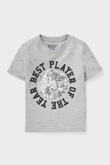 Bambini - T-shirt - effetto brillante - grigio chiaro melange