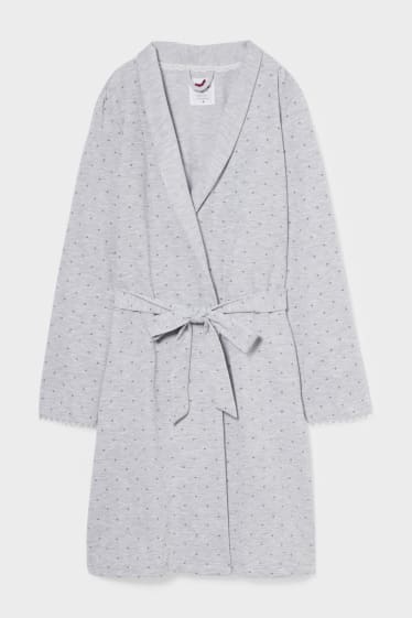 Femmes - Robe de chambre - gris clair chiné