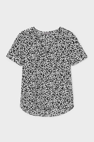 Dames - Blouse - zwart / wit