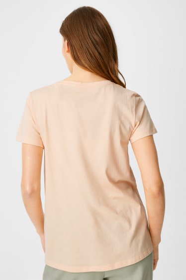 Damen - Basic-T-Shirt - apricot