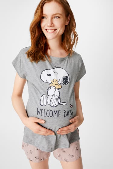 Femmes - Pyjama d'allaitement - Peanuts - gris