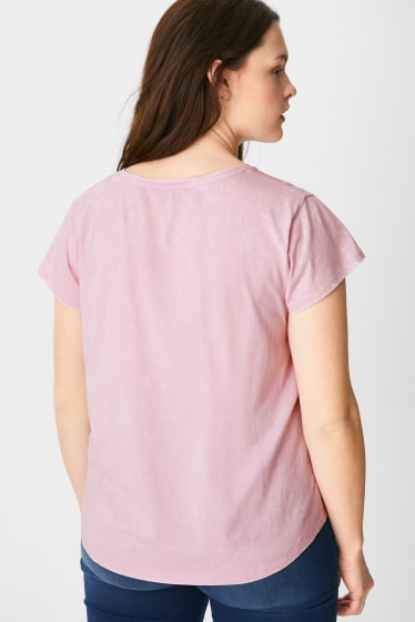 Femei - T-shirt - alb / roz