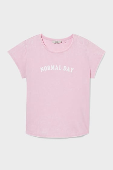 Dames - CLOCKHOUSE - T-shirt - wit / roze