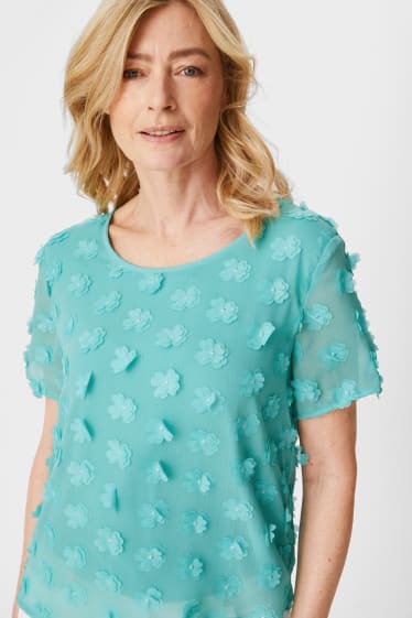 Dames - Blousetop - turquoise