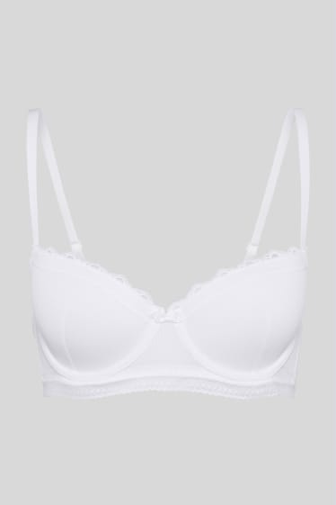 Women - Underwire bra - DEMI - padded - white