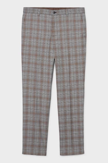 Uomo - Pantaloni coordinabili - Slim Fit - a quadretti - grigio