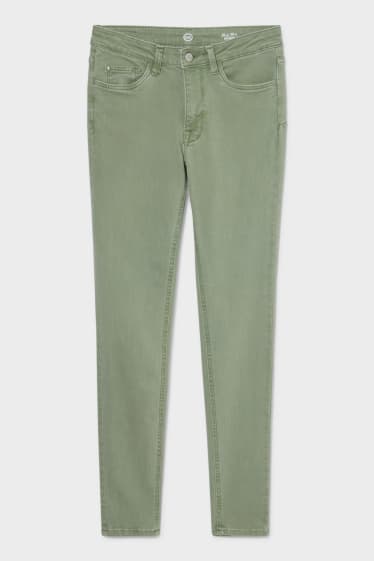 Dámské - Skinny jeans -tvarující džíny - světle zelená