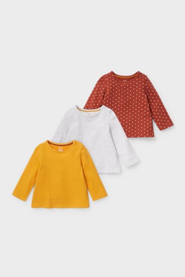 Bebés - Pack de 3 - camiseta de manga larga para bebé - amarillo