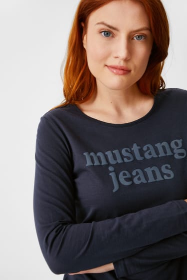 Women - MUSTANG - long sleeve T-shirt - dark blue