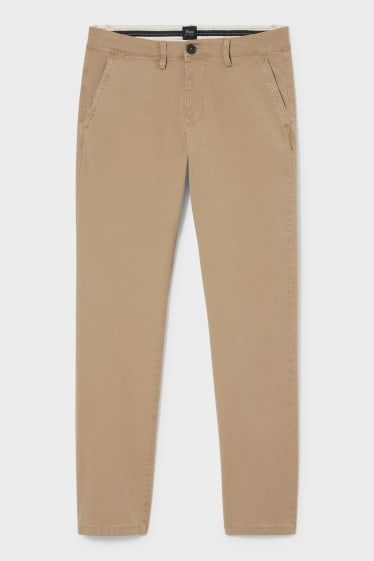 Men - Chinos - Slim Fit - Flex - light brown