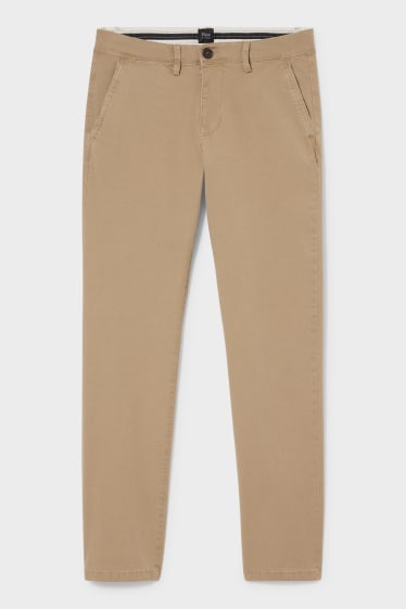 Heren - Chino - Slim Fit - flex - lichtbruin