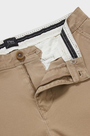 Heren - Chino - Slim Fit - flex - lichtbruin