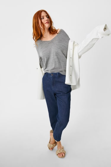 Dames - Relaxed Jeans - jeansblauw