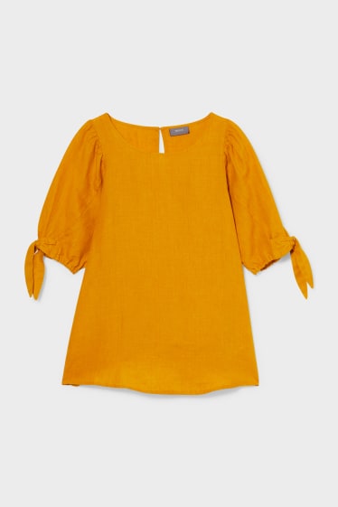 Mujer - Blusa de lino - naranja