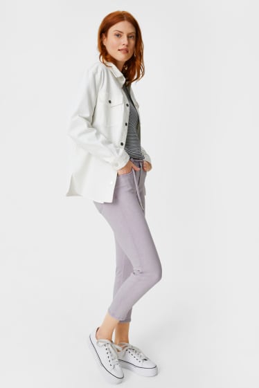 Donna - Skinny jeans con cintura - viola chiaro