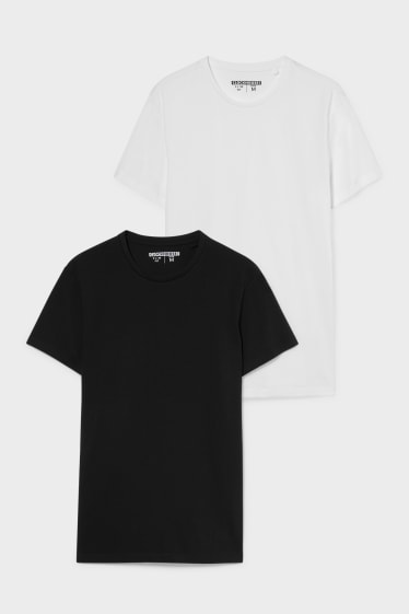 Uomo - CLOCKHOUSE - confezione da 2 - t-shirt - bianco