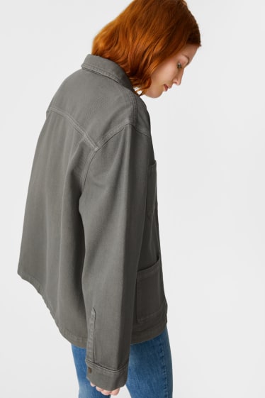 Women - Denim jacket - khaki