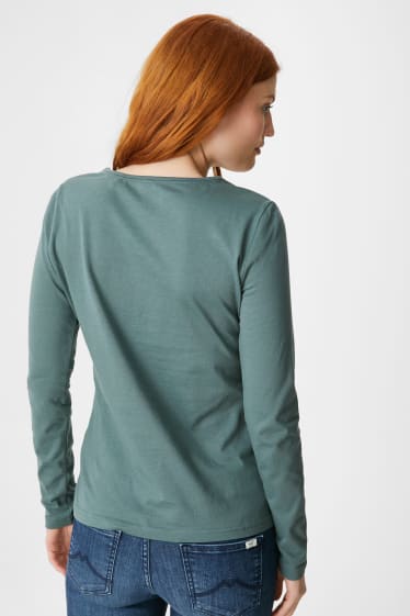 Donna - MUSTANG - maglia a maniche lunghe - verde scuro
