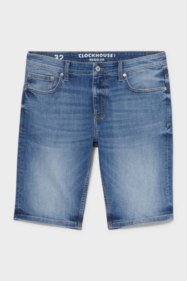 Pánské - CLOCKHOUSE - džínové šortky - LYCRA® - džíny - světle modré