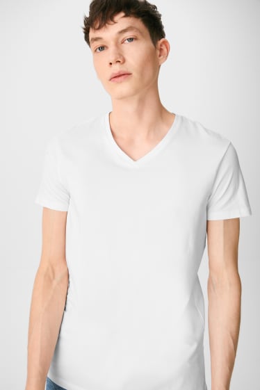 Men - CLOCKHOUSE - multipack of 2 - T-shirt - white / black