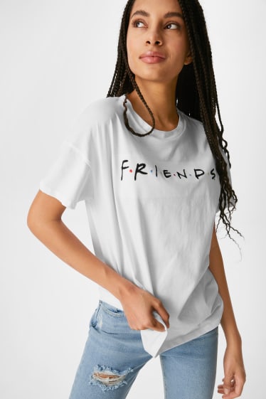 Femei - CLOCKHOUSE - tricou - Friends - alb