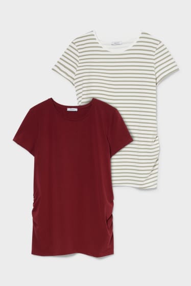 Donna - Confezione da 2 - t-shirt premaman - marrone