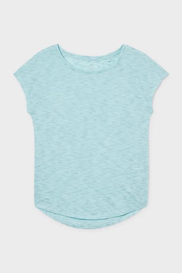 Dames - Basic-T-shirt - lichtturquoise