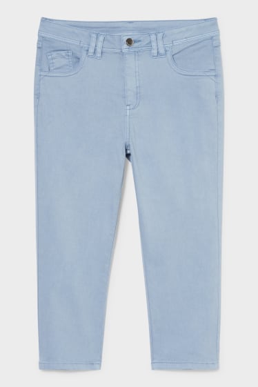 Damen - Caprihose - jeans-hellblau