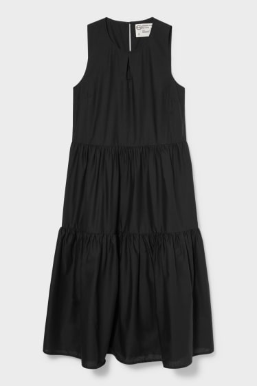 Damen - Fit & Flare Kleid - schwarz